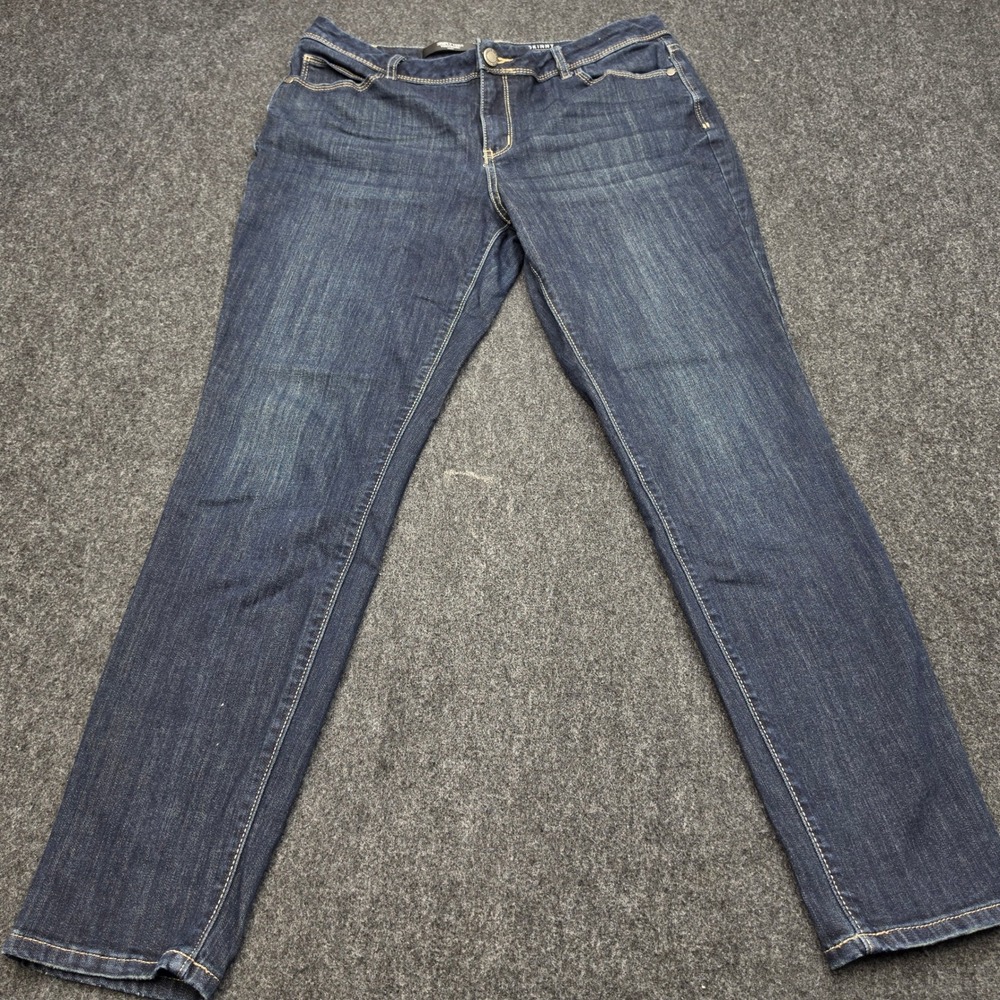 Simply Vera Vera Wang Skinny Jeans Women 12 Dark Wash Blue Mid Rise Stretch